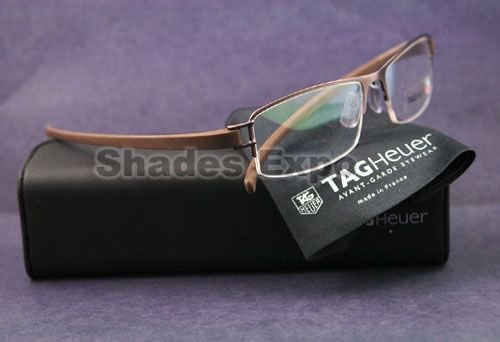 NEW TAG HEUER EYEGLASSES TH 7202 BROWN TRACK 005 AUTH  