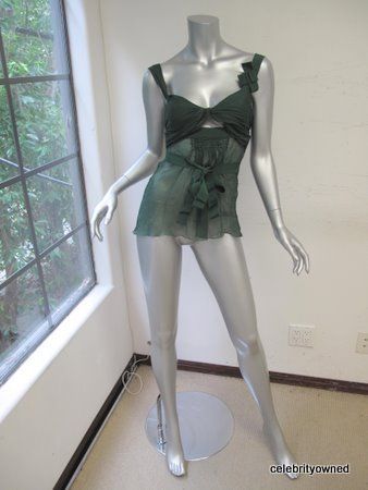 Alessandro DellAcqua Green Sheer Sleeveless Top 40  