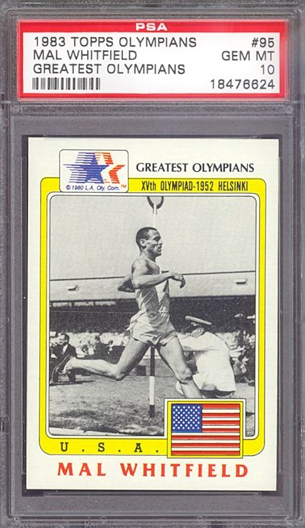 1983 Topps Greatest Olympians Mal Whitfield PSA 10 pop6  