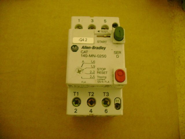   BRADLEY MANUAL MOTOR STARTER CAT#140 MN 0250 3 POLE 3 PHASE  