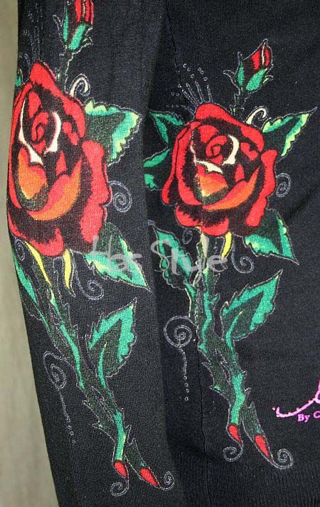 Ed Hardy 2pc Tunic shirt Sweater + Tube Top hearts NWT  