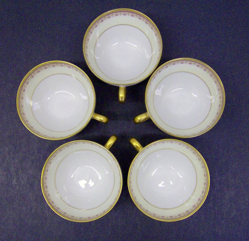 Ahrenfeldt Limoges Beauvais Cup Saucer Sets Pink Gold  