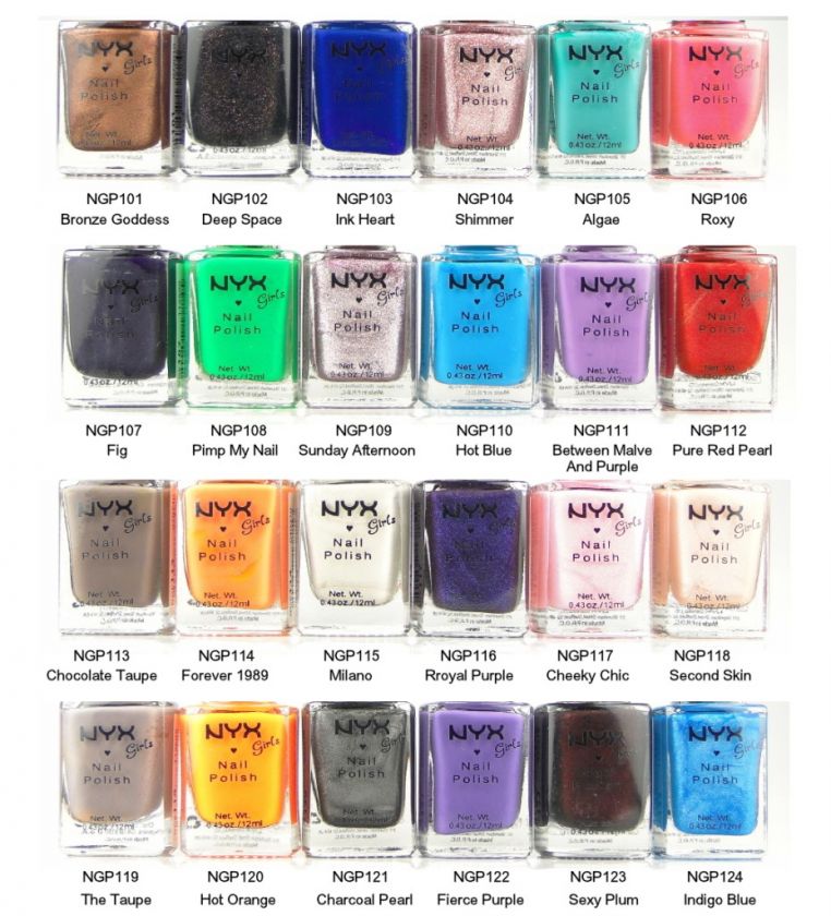 10 NYX Girls Nail Polish PICK ANY 10 COLORS *Angels*  