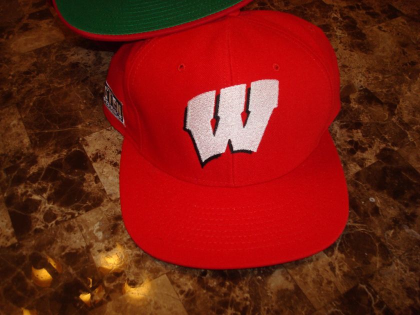 WISCONSIN BADGERS 90S HAT CAP VINTAGE SNAPBACK  