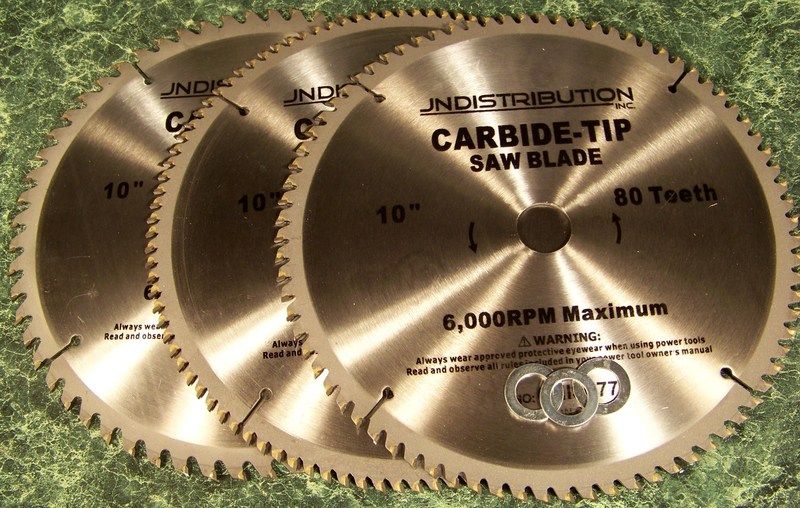 3pc 10 CARBIDE TIP SAW BLADE 60 80 100 Tooth NEW table  