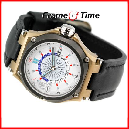 Anonimo Argonauta Dino Zei Automatic World Time Black Strap Bronze 