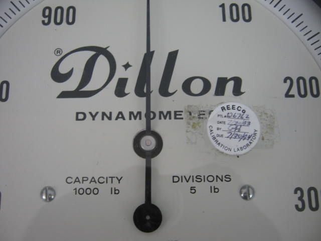 Dillon Dynamometer 1000 LBS. x 5 LBS.  