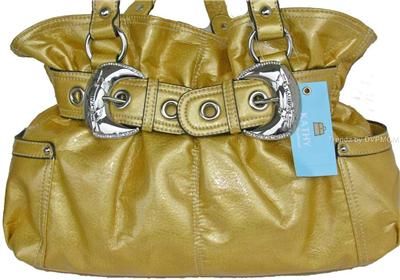 Kathy Van Zeeland LEMON SHINERS Belt Buckle Shopper NWT  