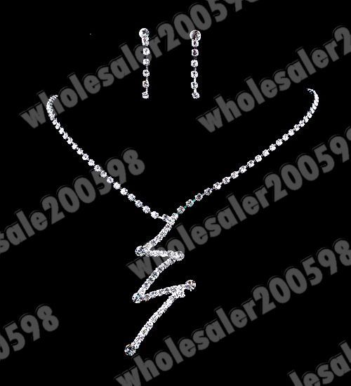 12sets 12styles Rhinestone Crystal Necklaces+Earrings  