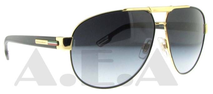 DOLCE & GABBANA DG 2099 1081/8G GOLD AVIATOR SUNGLASSES 679420425702 