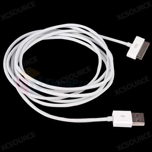 10ft White USB Cable+Genuine Apple Power Adapter Charger for ipod 