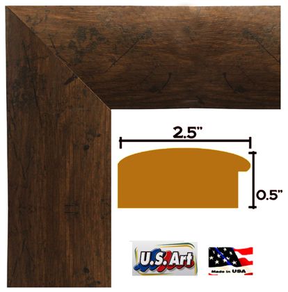 Custom 2.5 Dark Walnut Distressed Poster frame 10 inch wide  10 