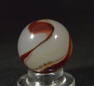 Marbles VINTAGE AKRO AGATE SILVER OXBLOOD SWIRL MARBLE 11/16  