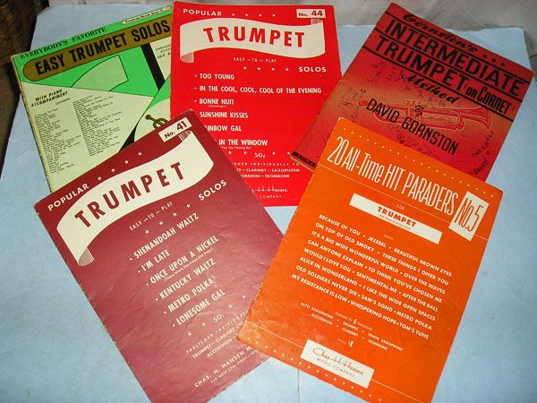 Vintage 1950s Trumpet Solos Sheet Music & Song Books  