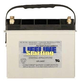 BATTERY LIFELINE GPL 2400T 12 VOLT MARINE STARTING  