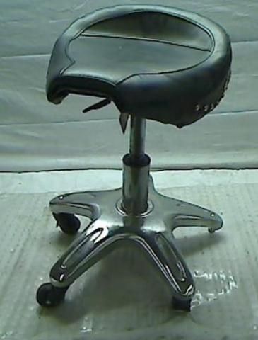 Synthetic leather motorcycle style seat 360 degree swivel Height 