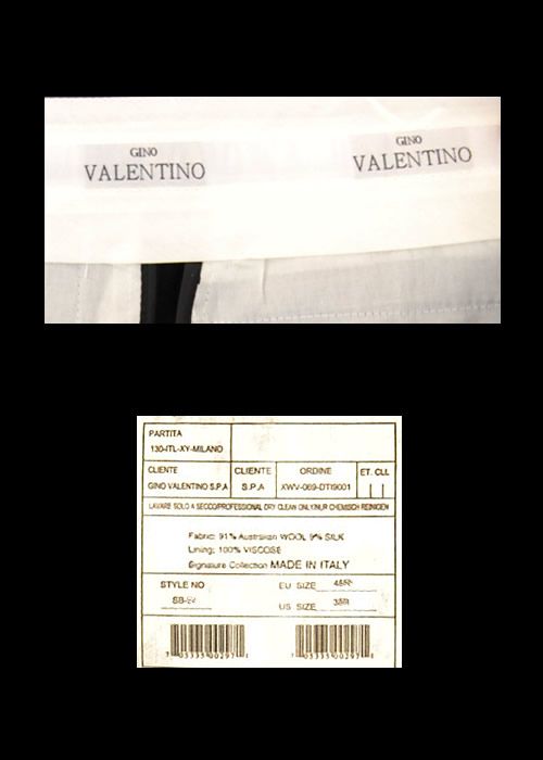 VALENTINO $1598 MENS SUIT WOOL 130 3 JET BLACK 42S  