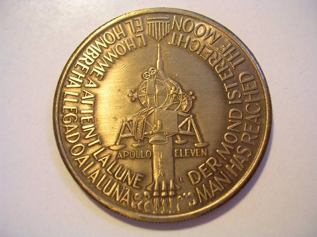   token of the apollo eleven mission accomplished 20 july 1969 the