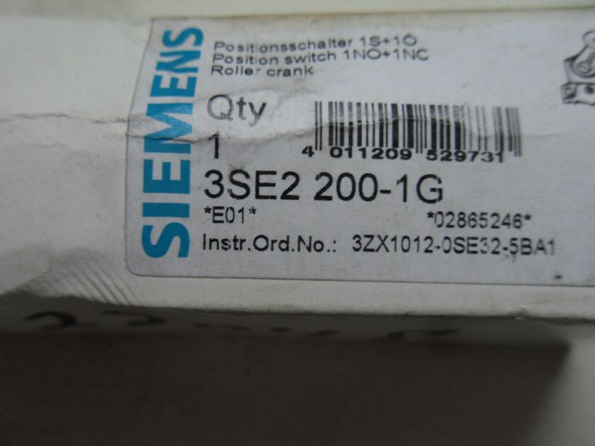 NIB SIEMENS 3SE2 200 IG LIMIT SWITCH R1 2  