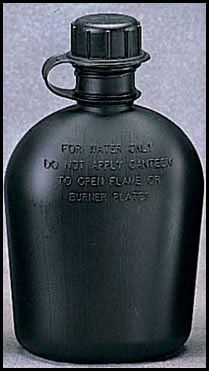 Military GI Canteen   1 Qt. Black  