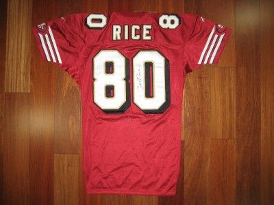   Jerry Rice REEBOK jersey MEDIUM SIGNED AUTOGRAPHED PRO Line  