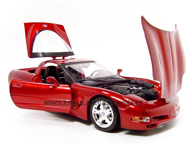   CORVETTE C5 COUPE BURGUNDY 118 DIECAST CAR MODEL BY BBURAGO  