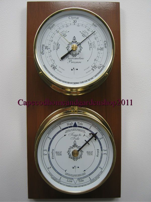 Downeaster, Cape Cod TIDE CLOCK & BAROMETER Instruments Home, Boat 