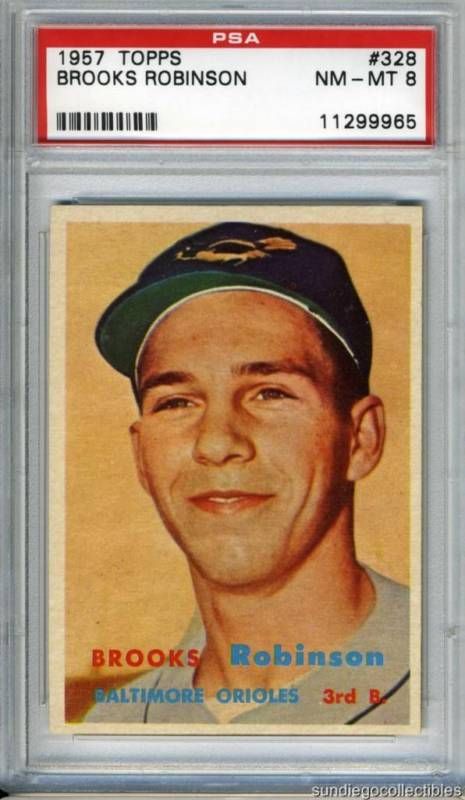 1957 Topps #328 Brooks Robinson RC PSA 8 NM Mint Nice  