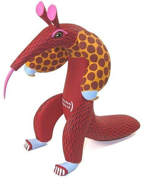 Anteater Oaxacan Wood Carving   9 Inch   28331  