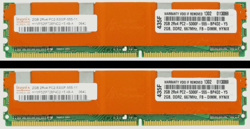 4GB (2X2GB) FOR INTEL SERVER BOARD S5000PAL S5000PALR S5000PHB 