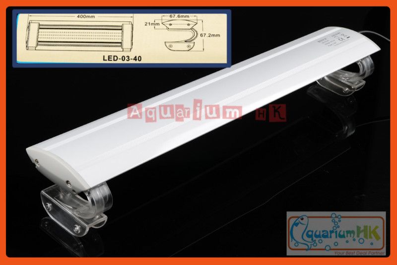 Aquarium Overhead Blue White LED Light 40CM 110 240V  