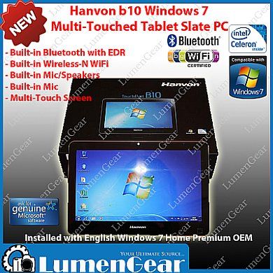 Hanvon Touchpad B10C Tablet Slate Tab PC Windows 7 ENG  