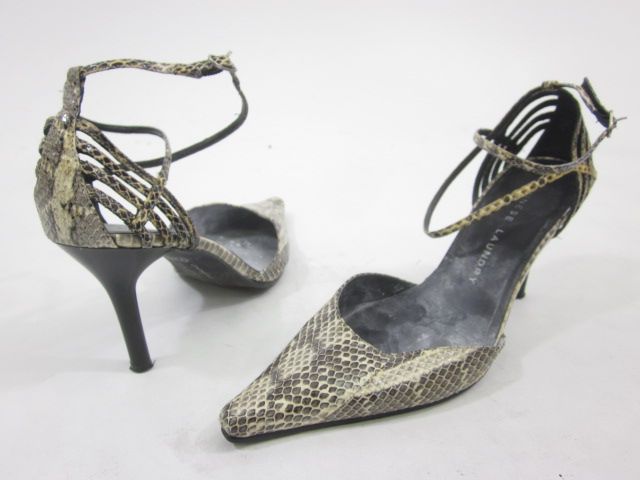 CHINESE LAUNDRY Cream Snake Skin Dorsay Pumps Sz 7.5  