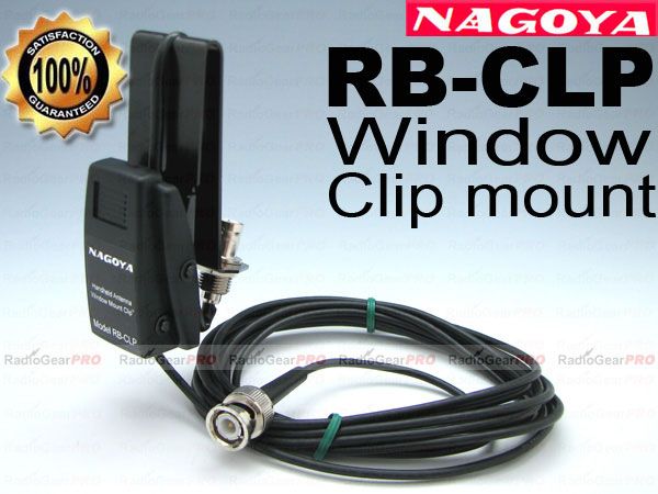 Nagoya RB CLP Window Clip mount with RG 174 cable BNC  