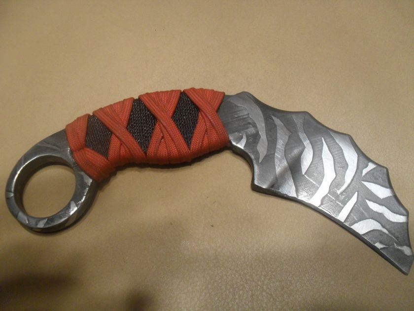 Custom Handmade Japanese Wrapped Forged 5160 Karambit  