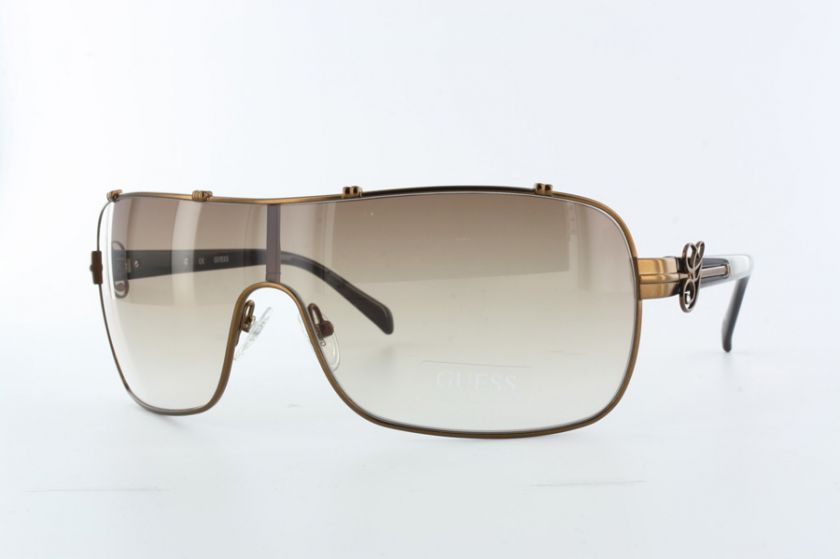 NEW Guess GU 7045 BRN34 Satin Brown Gradient Sunglasses  