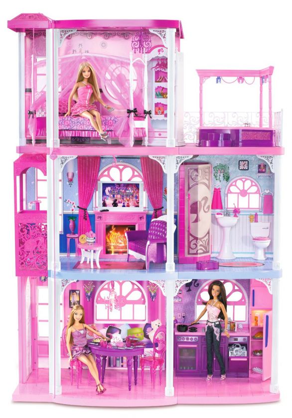 NEW Barbie 3 Story Dream Town House Real Sounds  