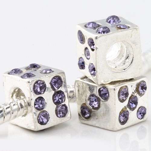 30 Thread Dice Charm Fit European Bead Bracelet AB312  