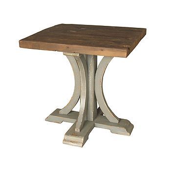 Verona End Table Natural Earth Distress Slate color  