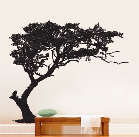 Vinyl Wall Decal Sticker TREE Shade Design 6 Ft Tall  