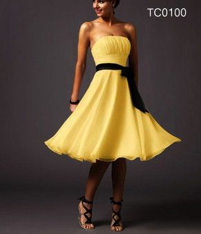 BRIDESMAID PARTY EVENING COCKTAIL DRESS SZ S YELLOW 984  