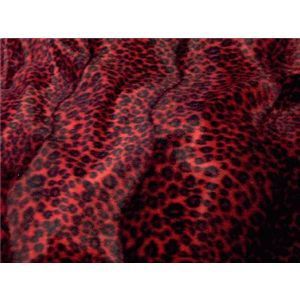 RED CHEETAH LEOPARD VELBOA FAUX FUR FABRIC $7.99/YARD  