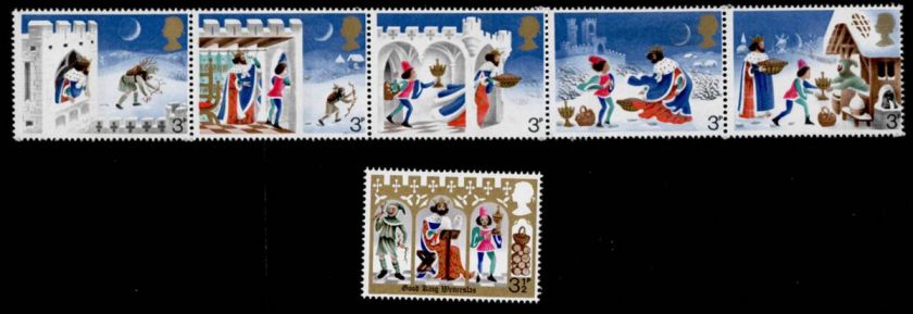   Britain 713a 4 MNH Christmas, Good King Wenceslas (folded)  