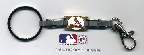 LICENSED MLB Italian Charm KeyChain ST. LOUIS CARDINALS  