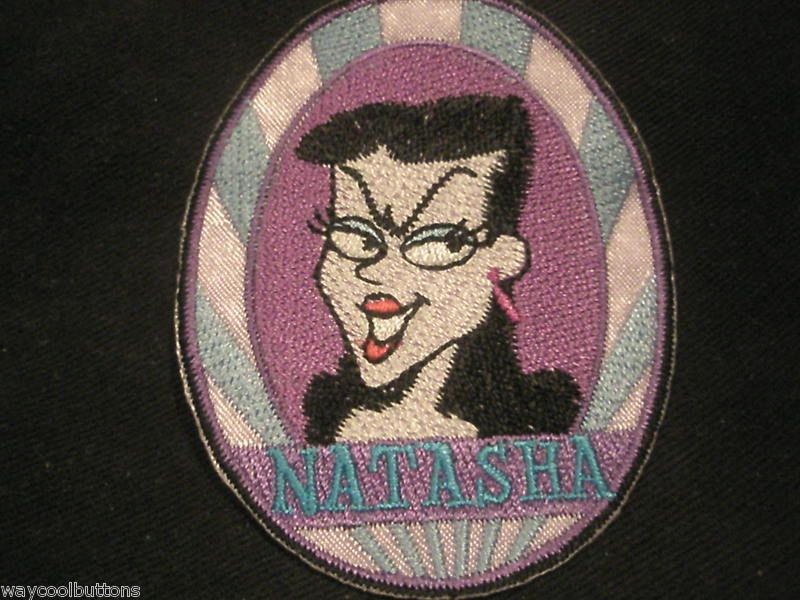 ROCKY AND BULLWINKLE NATASHA IRON ON PATCH MINT  