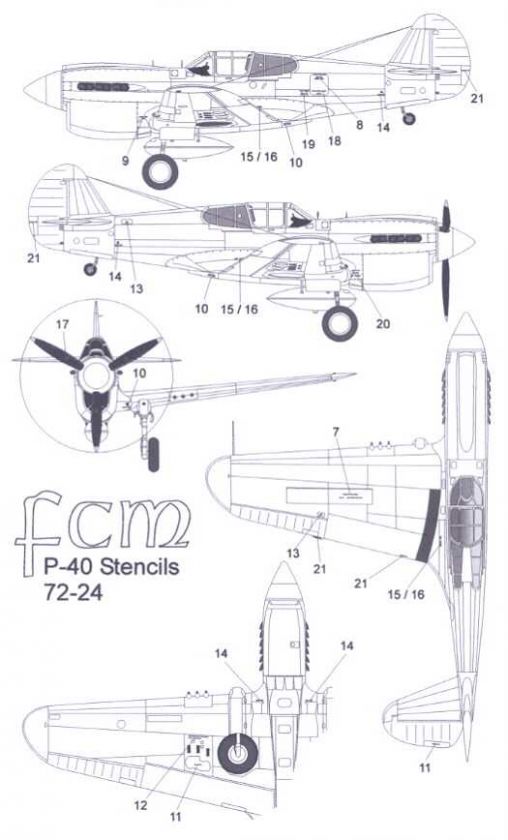 FCM Decals 1/72 CURTISS P 40 WARHAWK Part 2  