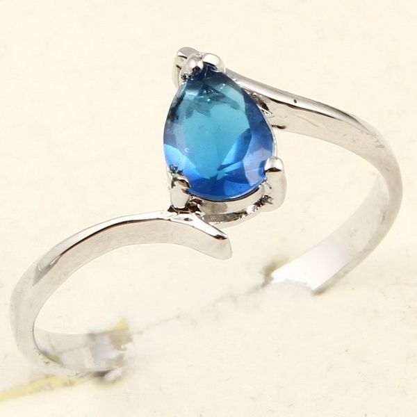 PEAR CUT BLUE SAPPHIRE *91* RING  