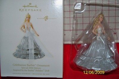 HALLMARK CELEBRATION BARBIE 2008 SE ORNAMENT MIMB  