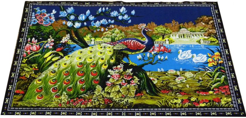 Peacock 100% Cotton Wall hanger / Tapestry Brand New  