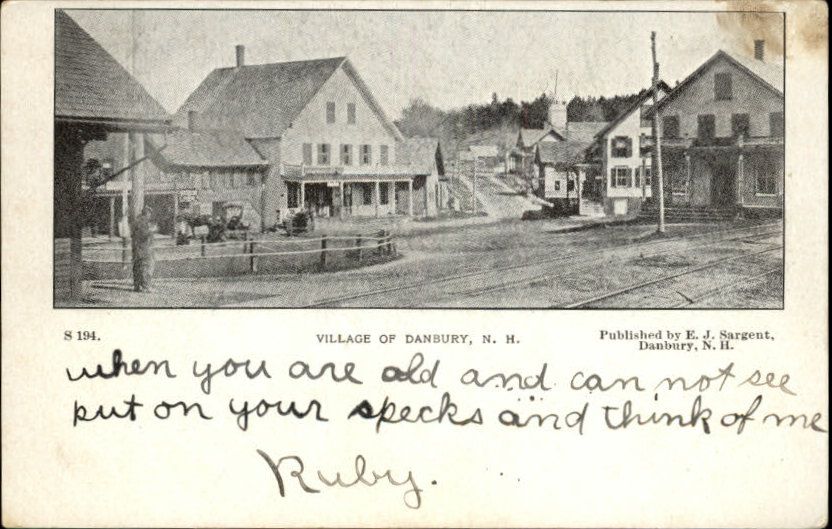 DANBURY NH Village View c1905 Postcard  